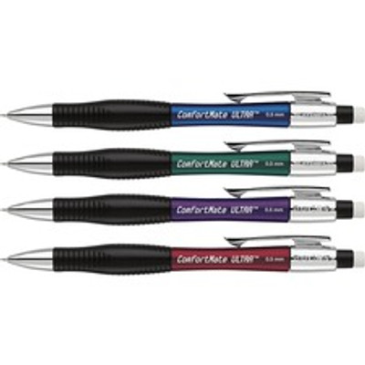 Paper Mate Comfortable Ultra Mechanical Pencils - 0.5 mm Lead - #2 - Assorted Barrel - 1 / Box