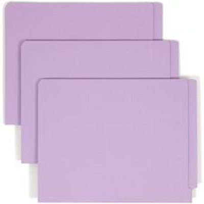 Smead Straight Tab Cut Letter Recycled Fastener Folder - 8 1/2" x 11" - 2 x 2B Fastener(s) - 2" Fastener Capacity - 11 pt. - 2 Plys - Lavender - 10% Recycled - 50 / Box