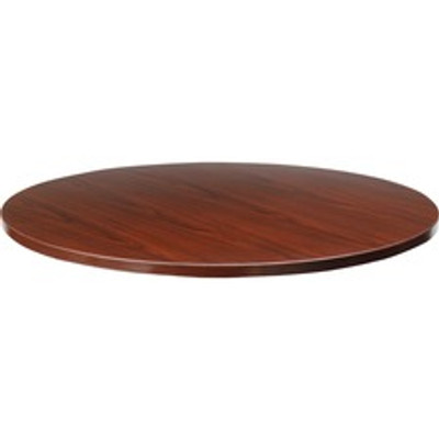 Lorell Essentials Conference Tabletop - Laminated Round, Mahogany Top - Contemporary Style - 41.38" Table Top Width x 41.38" Table Top Depth x 1" Table Top Thickness - Conferencing - Assembly Required - Wood Top Material - 1 Each
