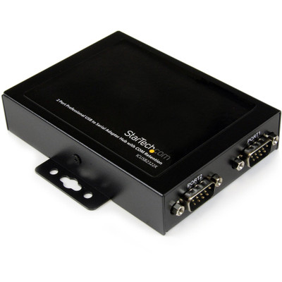 StarTech.com 2 Port Wall Mountable USB to Serial Adapter Hub with COM Retention - External - USB - PC - 2 x Number of Serial Ports External - 1 x Number of USB Ports - 1 - TAA Compliant