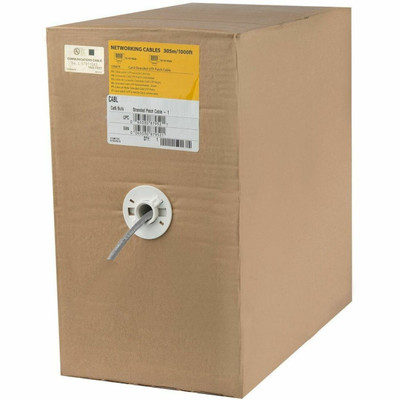 StarTech.com Bulk Cat6 Ethernet Cable - 1000 ft. - Stranded - CM-Rated for In-Wall Use - Gray - 1000 ft Category 6 Network Cable for Network Device - 1 Gbit/s - Patch Cable - Unshielded Twisted Pair (UTP) - CM - 24 AWG - Gray - 1 Roll
