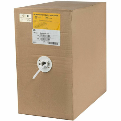 StarTech.com 1000ft Roll White Stranded Cat 6 Patch Cable - 1000 ft Category 6 Network Cable for Network Device - 1 Gbit/s - Patch Cable - Unshielded Twisted Pair (UTP) - CM - 24 AWG - White - 1 Roll
