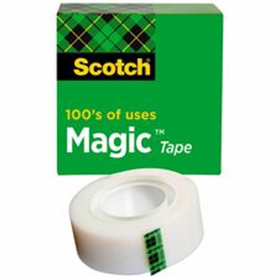Scotch Matte Finish Magic Tape - 13.89 yd Length x 0.75" Width - 1" Core - Clear - For Packing, Sealing - 1 Roll