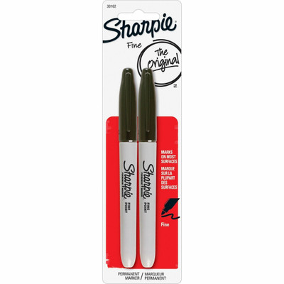 Sharpie Fine Point Marker - Fine Marker Point - Black Ink - Alcohol Based - 2 / Pack