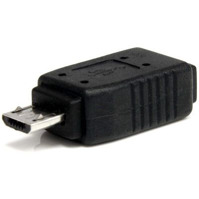StarTech.com USB 2.0 Adapter - Micro USB (M) - Mini USB (F) - USB 2.0 -Adapter - 1 x 5-pin Micro Type B USB 2.0 USB Male - 1 x 5-pin Mini Type B USB 2.0 Mini USB Female - Nickel Connector - Black - 1 Each