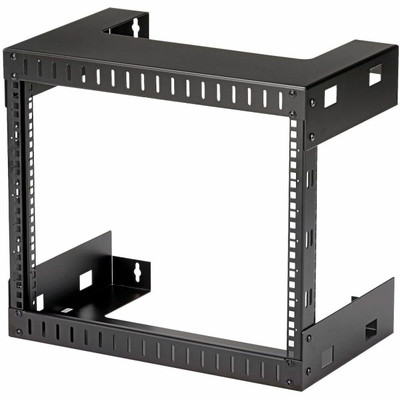 StarTech.com 2-Post 8U Heavy-Duty Wall-Mount Network Rack, 19" Open Frame Server Rack for Computer Equipment, Wall Mount Data Rack~ - 176.37 lb Load Capacity - Steel - 1 Each