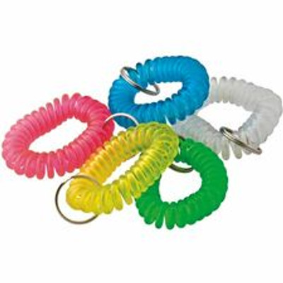 Baumgartens Wrist Coil Keychain ASSORTED Colors (KC-7000) - Assorted - 1 Each