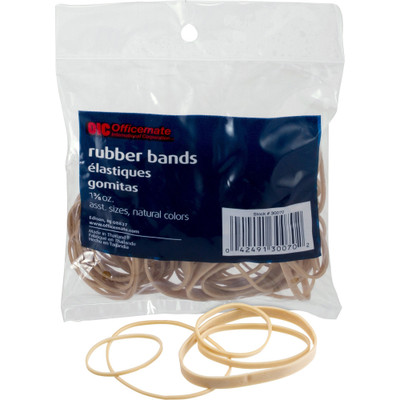 Officemate Assorted Size Rubber Bands - Rubber - Natural - 1 / Bag