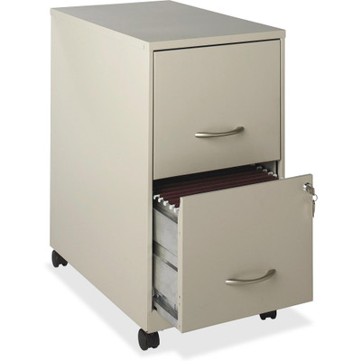 Hirsh Ultra Files File Cabinet - 2-Drawer - 22" Width x 18" Depth x 26.5" Height - 2 x Drawer(s) - Security Lock, Leveling Glide - Black - Metal - Recycled - Assembly Required