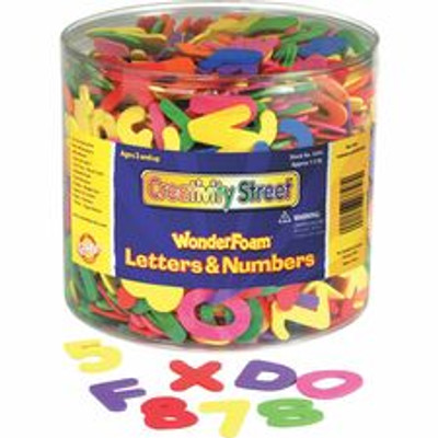 Creativity Street Wonderfoam Tub of Letters/Numbers - Assorted - 1500 / Set