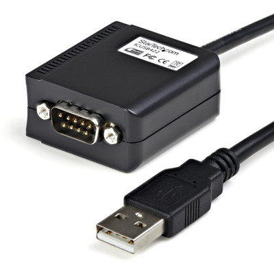 StarTech.com 6ft RS422/485 USB Serial Adapter with COM Retention - 1 x 9-pin DB-9 RS-422 Serial - Male - 1 x USB 1.1 Type A - Female - Black - 1 Each - TAA Compliant