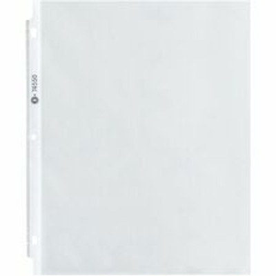 Business Source Top-Loading Poly Sheet Protectors - 3.3 mil Thickness - For Letter 8 1/2" x 11" Sheet - 3 x Holes - Ring Binder - Rectangular - Clear - Polypropylene - 100 / Box
