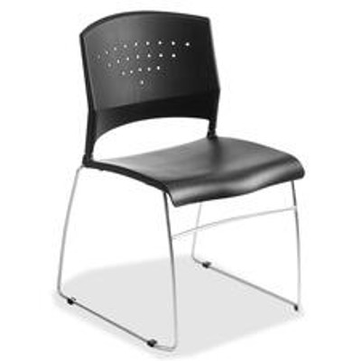 Boss Guest Chair - Black Seat Color - Polypropylene Seat Material - Polypropylene Back Material - Chrome Frame Color - Chrome Frame Material - Sled Base - 1 Each