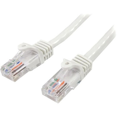 StarTech.com 5ft White Snagless Cat5e UTP Patch Cable - 5 ft Category 5e Network Cable - First End: 1 x RJ-45 Network - Male - Second End: 1 x RJ-45 Network - Male - Patch Cable - White - 1 Each