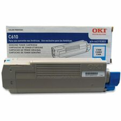Oki Original LED Toner Cartridge - Cyan - 1 Each - 6000 Pages