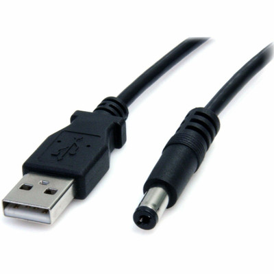 StarTech.com 3 ft USB to Type M Barrel 5V DC Power Cable - 5 V DC - Black - 3 ft Cord Length - USB / Barrel Connector - 1 Each