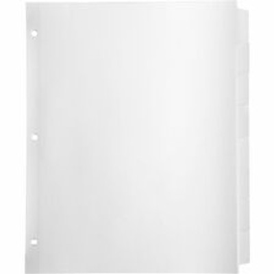 Business Source Reinforced Hole Punched Indexes - 8 Write-on Tab(s) - 8 Tab(s)/Set - 3 Hole Punched - White Divider - White Tab(s) - 100% Recycled - Non-laminated, Mylar Reinforcement - 24 / Box