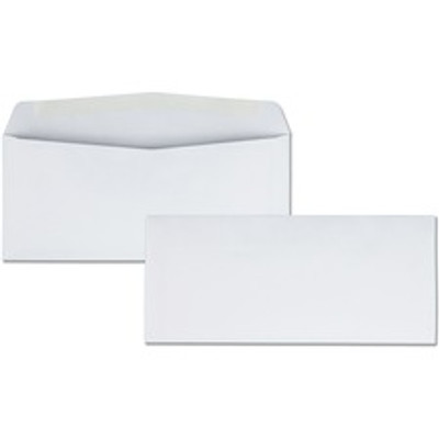 Business Source No. 10 Regular Business Envelopes - Commercial - #10 - 4 1/8" Width x 9 1/2" Length - 24 lb - Gummed - White - Wove - 500 / Box