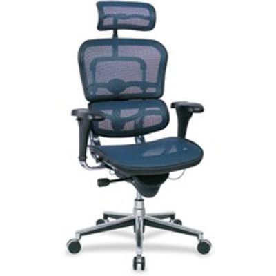 Eurotech Ergohuman ME7ERG Multifunction Executive Chair - Blue Seat Color - Fabric Seat Material - 5-star Base - 1 Each
