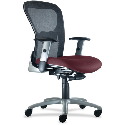 9 to 5 Seating Strata 1560 Mid Back Management Chair - Plum Seat Color - Polyester Seat Material - 5-star Base - 1 Each