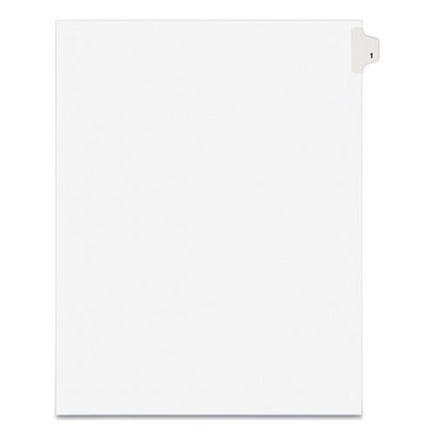 Preprinted Legal Exhibit Side Tab Index Dividers, Avery Style, 10-tab, 1, 11 X 8.5, White, 25/pack