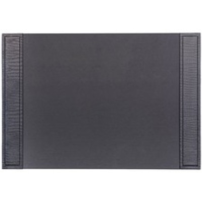 Dacasso Desk Pad - Rectangular - 25.5" Width x 17.25000" Depth - Felt Black Backing - Top Grain Leather - Black