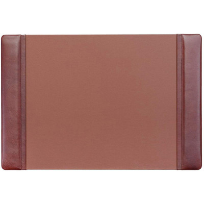 Dacasso Leather Side-Rail Desk Pad - Rectangular - 25.2" Width x 17.25000" Depth - Felt Mocha Backing - Leather - Mocha