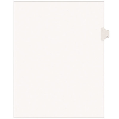 Preprinted Legal Exhibit Side Tab Index Dividers, Avery Style, 10-tab, 7, 11 X 8.5, White, 25/pack