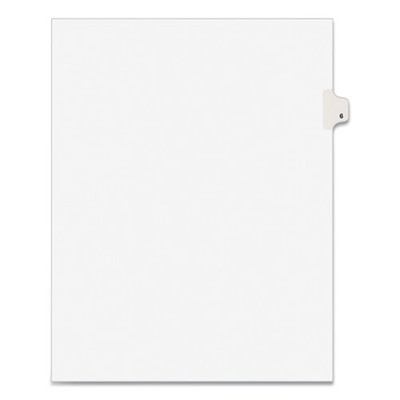 Preprinted Legal Exhibit Side Tab Index Dividers, Avery Style, 10-tab, 6, 11 X 8.5, White, 25/pack