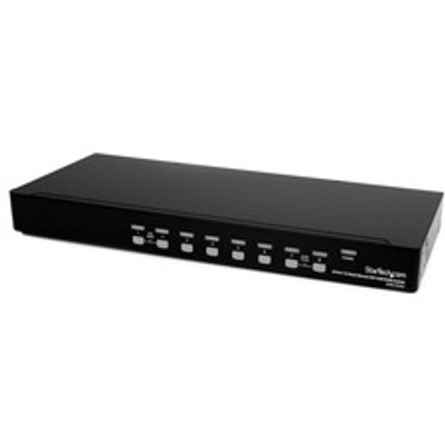 StarTech.com 8 Port 1U Rack Mount DVI USB KVM Switch - 8 Computer(s) - WUXGA - 1920 x 1200 - 1U - Rack-mountable - TAA Compliant