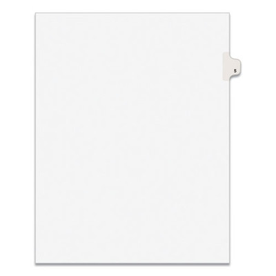 Preprinted Legal Exhibit Side Tab Index Dividers, Avery Style, 10-tab, 5, 11 X 8.5, White, 25/pack