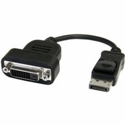 StarTech.com DisplayPort to DVI Single-Link Active Converter - 1 x 25-pin DVI-D (Single-Link) Digital Video - Female - 1 x 20-pin DisplayPort 1.2 Digital Audio/Video - Male - Black - 1 Each