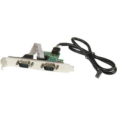 StarTech.com 24in Internal USB Motherboard Header to 2 Port Serial RS232 Adapter - 2 x 9-pin DB-9 RS-232 Serial - Male - 1 x 9-pin IDC Serial - Female - 1 Each
