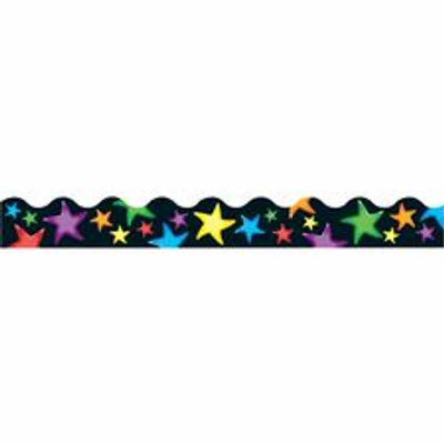 Trend Gel Stars Terrific Trimmers - Gel Stars Shape - Reusable, Precut, Durable - 2.25" Width x 468" Length - Assorted - 1 Pack