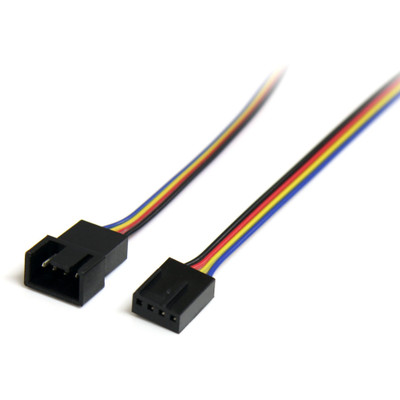 StarTech.com 12in 4 Pin Fan Power Extension Cable - For CPU Fan - 12" Cord Length - Molex / Molex - 1 Each