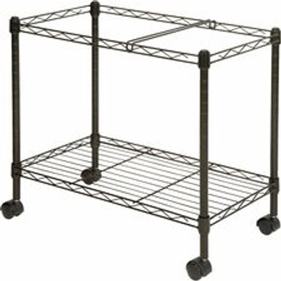 Lorell Mobile File Cart - 4 Casters - Steel - 12.88" Width x 25.75" Depth x 20.50" Height - Black - 1 Each