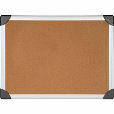 Lorell Corkboard - 48" Board Height x 72" Board Width - Cork Surface - Resist Warping, Durable, Laminated, Resilient - Aluminum Frame - 1 Each