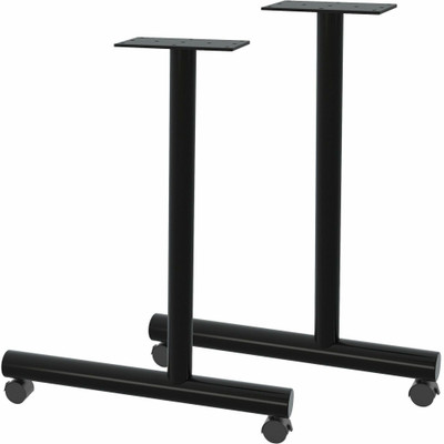 Lorell Training Table C-Leg Table Base with 2" Casters - Black C-leg Base - 27" Height x 22" Width - Training - Assembly Required - 1 / Set