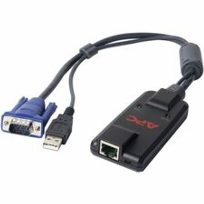 APC by Schneider Electric KVM 2G, Server Module, USB - KVM Cable for Keyboard/Mouse, Monitor, KVM Switch - First End: 1 x 15-pin HD-15 - Male, 1 x USB Type A - Male - Second End: 1 x RJ-45 Network - Female - Black - 1 Each - TAA Compliant