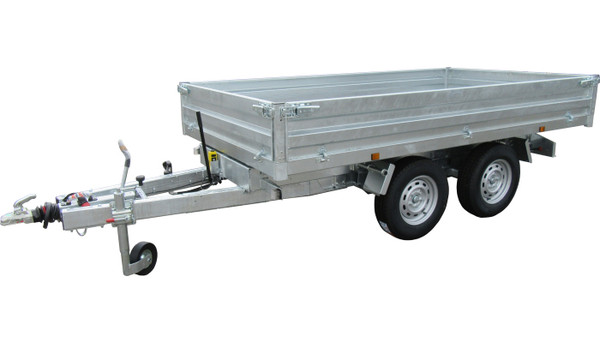 Benne LIDER 39612PE 3m20 avec feux LED, pompe électrique de basculement et pompe de secours manuelle - Green Partner