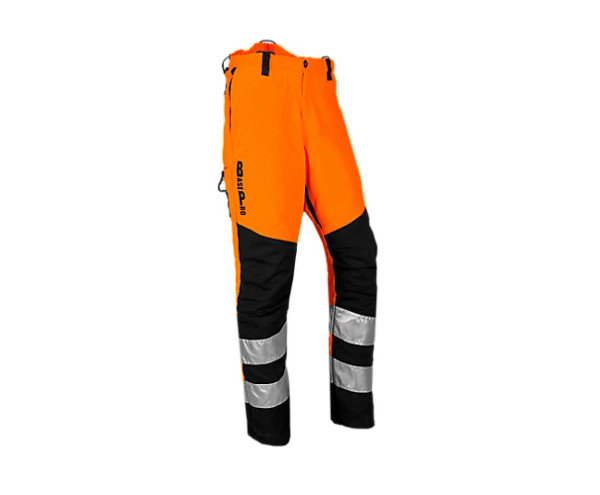 HV pantalon anti-coupure, EN ISO 11393 classe 1 type A, EN ISO 20471 class 2 Perthus Flash Orange Fluo/Noir RL