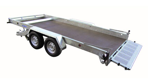 34780 Remorque Plateau roues extérieure 4m50 x 1m98