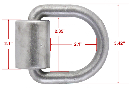 1/2" Weld On D-Ring