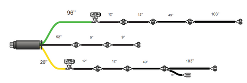 Dump Rear Harness  2Pin Plugs