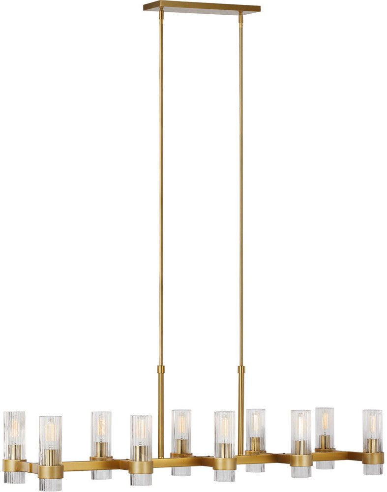 Visual Comfort Studio CV1023BBS Geneva Modern Burnished Brass 3-Light ...
