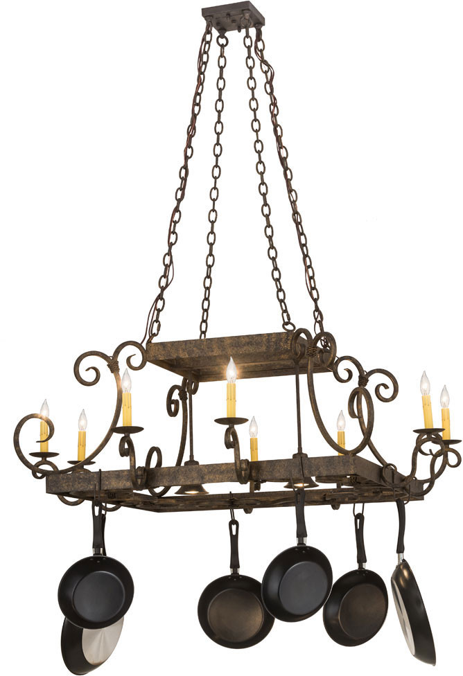 2nd Ave. 185650 Caiden Traditional Golden Bronze Pot Rack - 2ND-185650