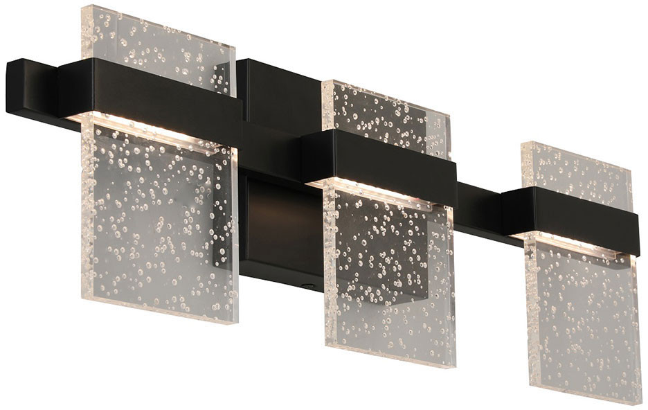 EGLO 204486A Madrona Contemporary Black LED 3-Light Bathroom