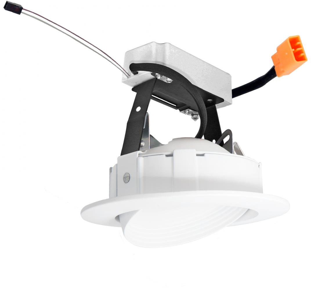 Elco EL414DXW Contemporary White 4 Inch 0-10V Adjustable Gimbal LED ...