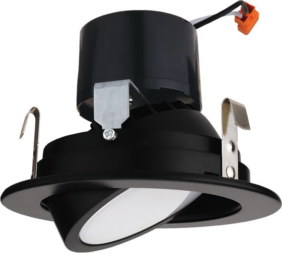 Elco EL416CT5B Modern Black 4 Inch Adjustable Gimbal LED Can Light ...