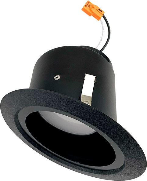 Elco EL425CT5BB Modern Black 12W 4 Inch Sloped Ceiling Reflector LED ...